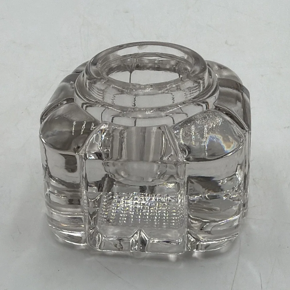 Vintage Art Deco Glass Ink Well Absolutely Beautiful Glass! Nice!